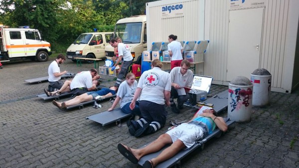Die Patienten werdn in der Patientenablage bhandelt Foto: DRK OV Freiburg